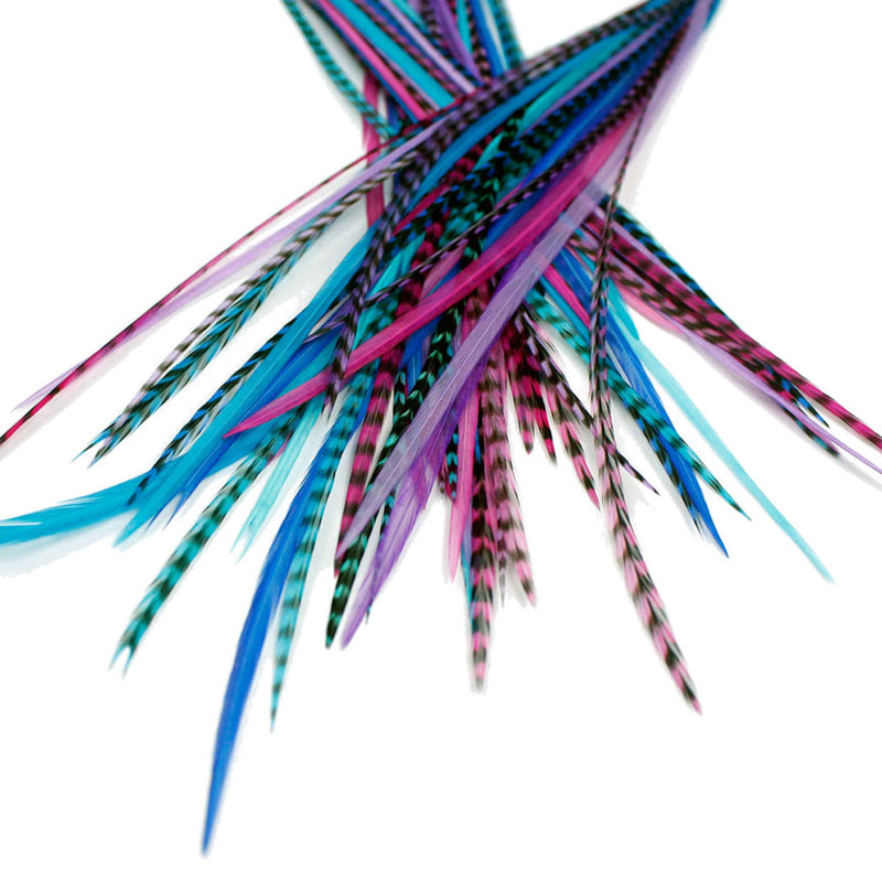 25x Short 7-9 inch Feathers - Berry